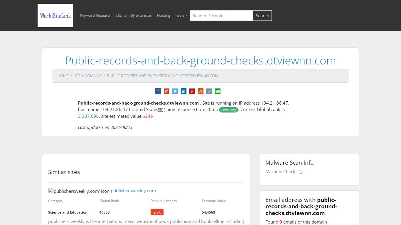 Public-records-and-back-ground-checks.dtviewnn.com Site